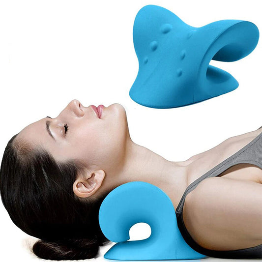 Anyfit Blue Neck Massager Pillow Shoulder Relaxer Cervical Spine Alignment