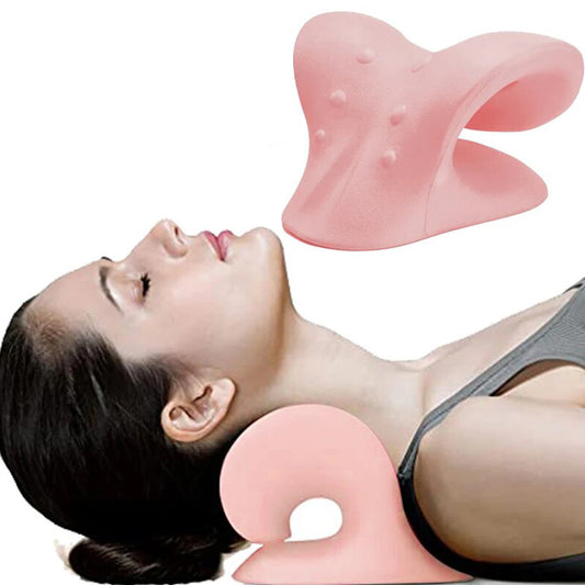 Anyfit Pink Neck Massager Pillow Shoulder Relaxer Cervical Spine Alignment