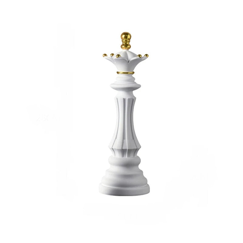 Anyhouz Home Figurine Chess Piece White Queen Medium Resin