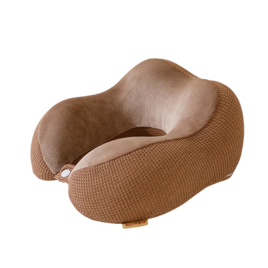 Anypillow Neck Pillow Dark Brown 30x25x13cm Memory Foam Slow Rebound Comfortable Sleep Headrest