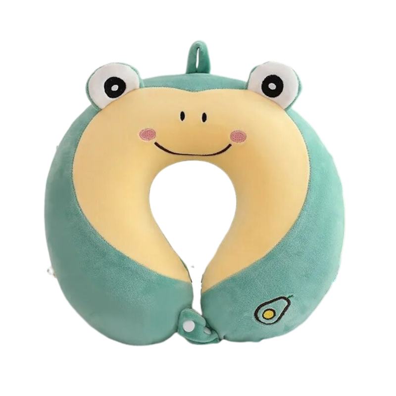 Anypillow Neck Pillow Frog 28x30cm Cartoon Memory Cotton U-shaped Soft Fluffy Comfortable Sleep Headrest