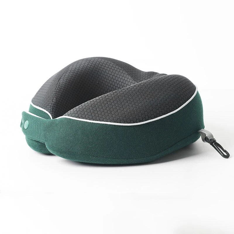 Anypillow Neck Pillow Green 27x24x10cm Memory Cotton U-shaped Comfortable Sleep Headrest