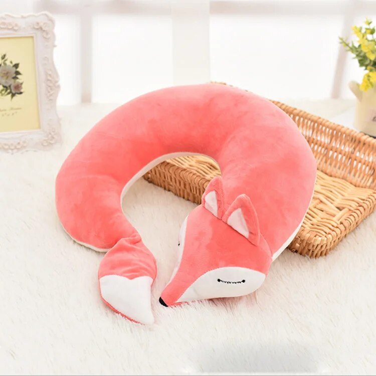 Anypillow Neck Pillow Pink 30x30x8cm Creative Cartoon U-Shaped Cute Comfortable Sleep Headrest