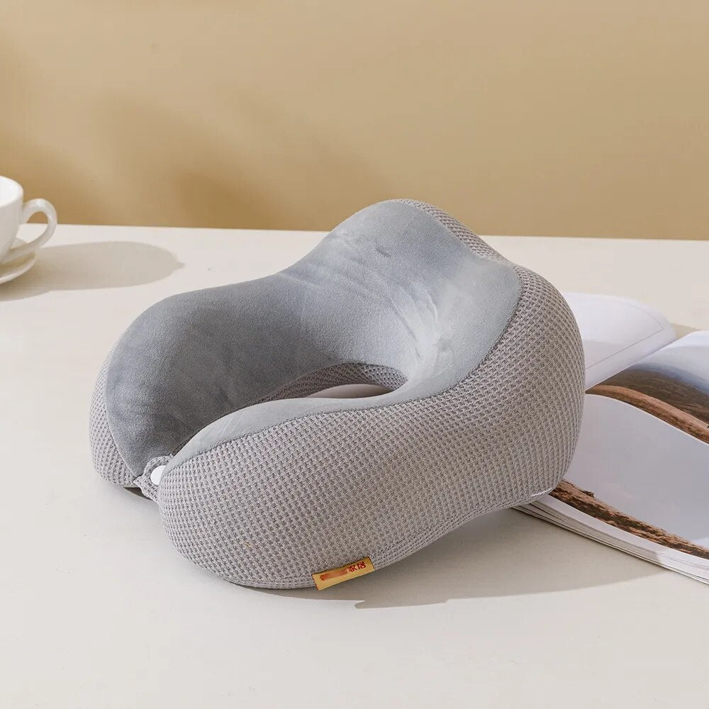 Anypillow Neck Pillow Light Gray 30x25x13cm Memory Foam Slow Rebound Comfortable Sleep Headrest