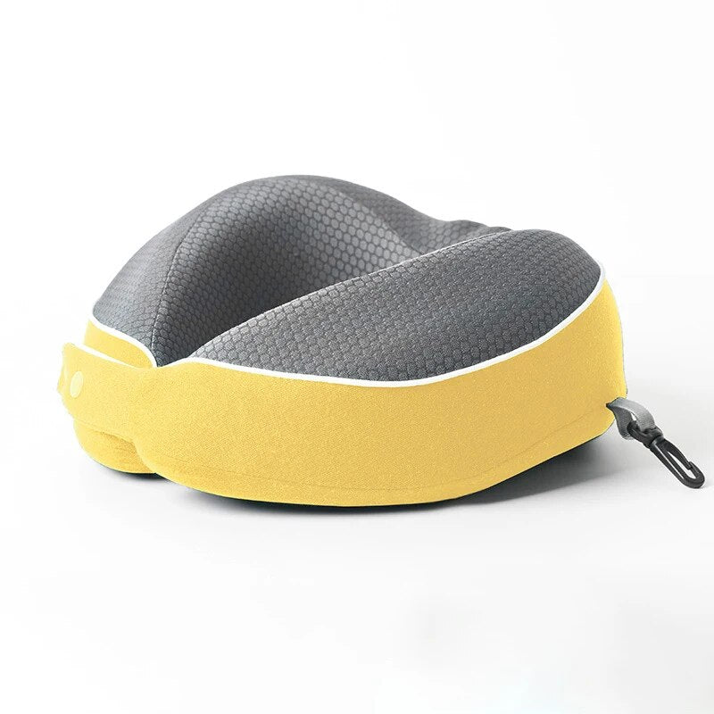 Anypillow Neck Pillow Yellow 27x24x10cm Memory Cotton U-shaped Comfortable Sleep Headrest